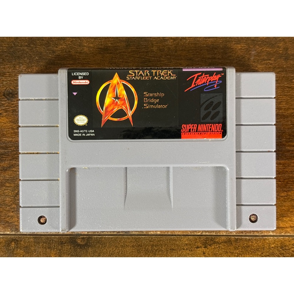 Star Trek Starfleet Academy SNES Super Nintendo Game Cartridge SNS-ASTE-USA